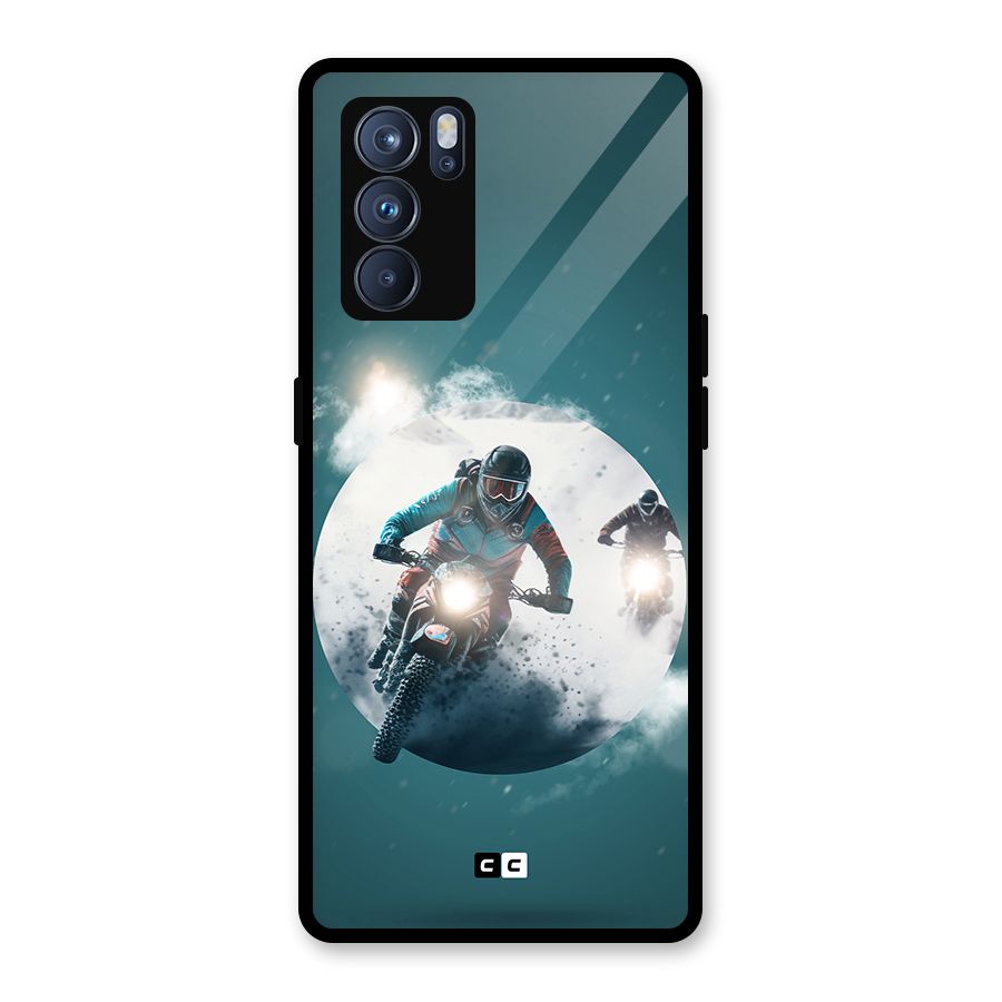 Sky Biker Glass Back Case for Oppo Reno6 Pro 5G