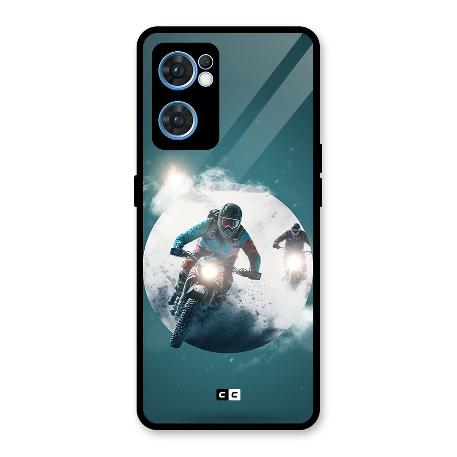 Sky Biker Glass Back Case for Oppo Reno7 5G