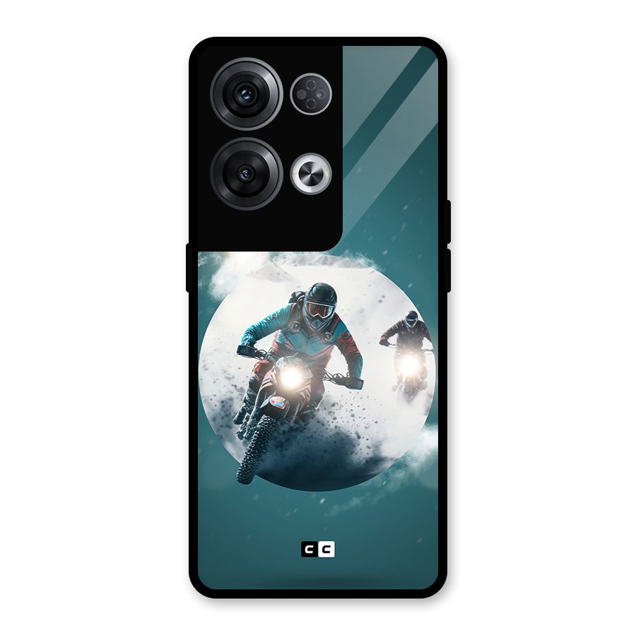 Sky Biker Glass Back Case for Oppo Reno8 Pro 5G