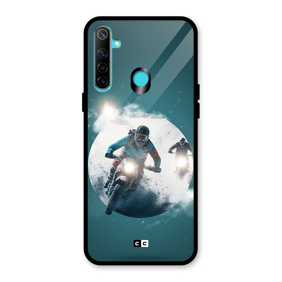 Sky Biker Glass Back Case for Realme 5s