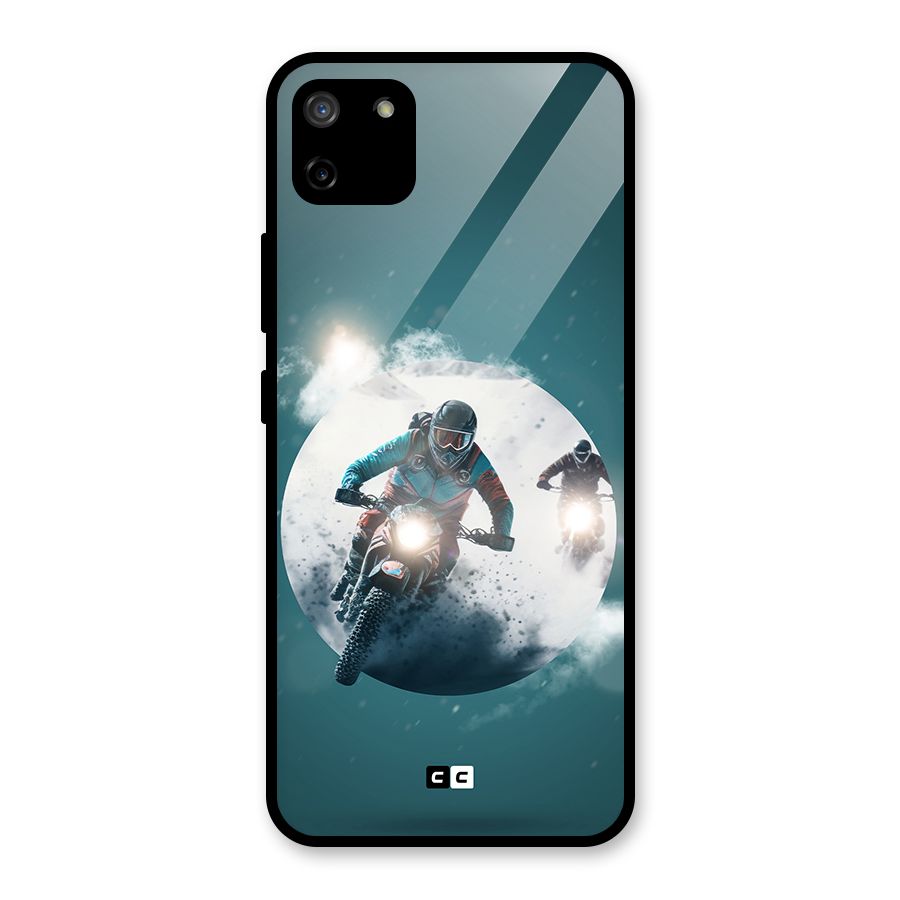 Sky Biker Glass Back Case for Realme C11