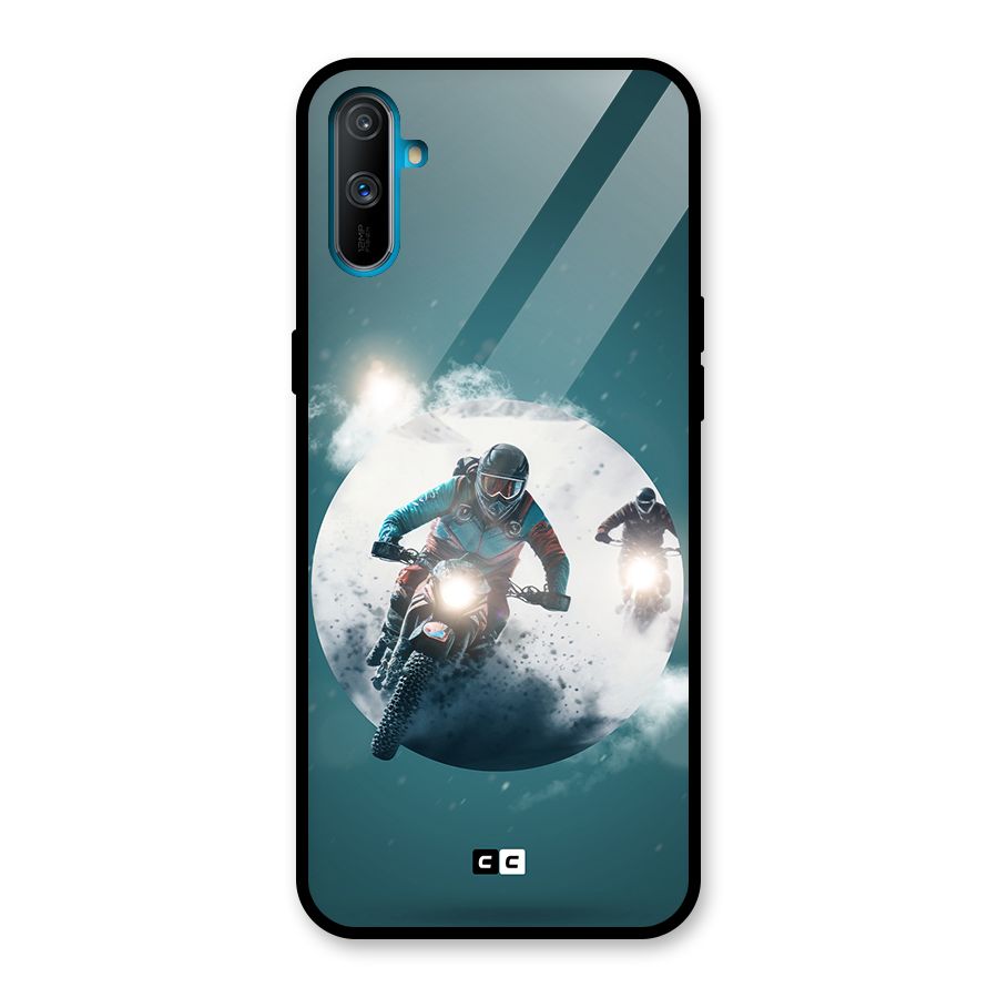 Sky Biker Glass Back Case for Realme C3