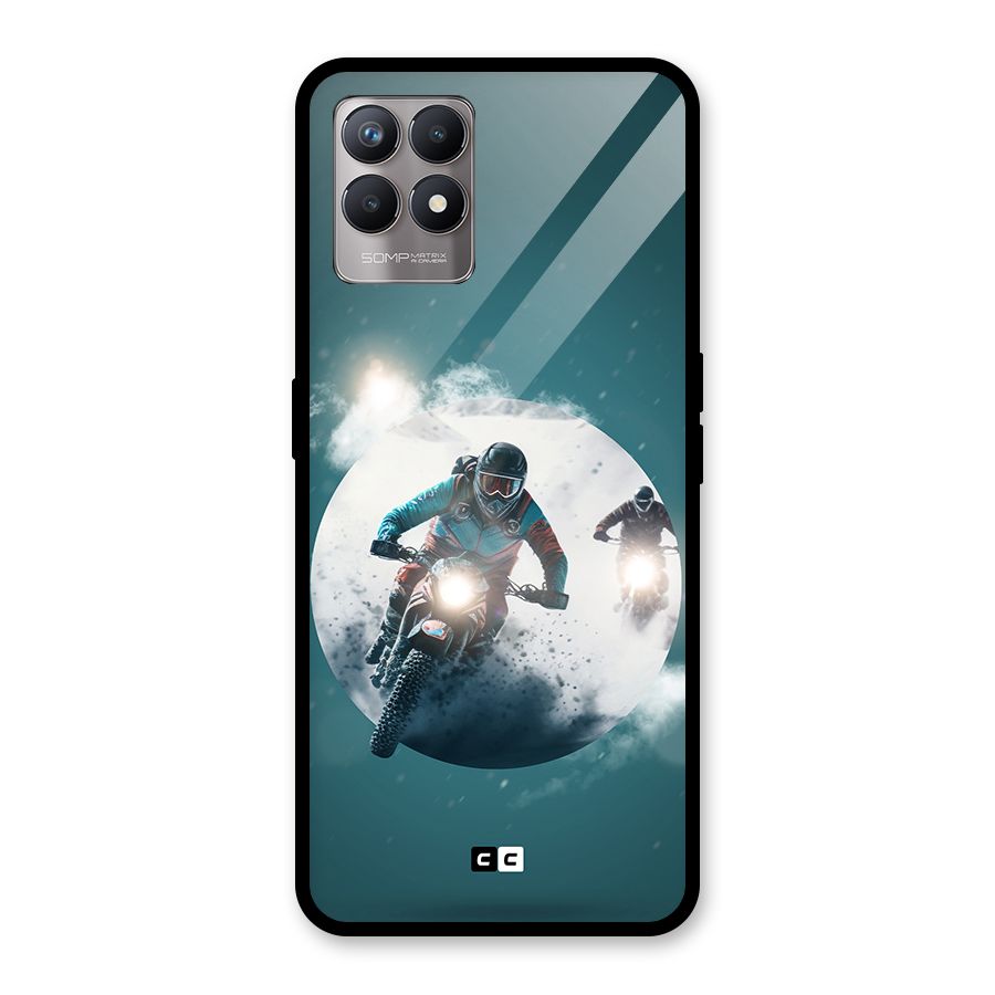 Sky Biker Glass Back Case for Realme Narzo 50