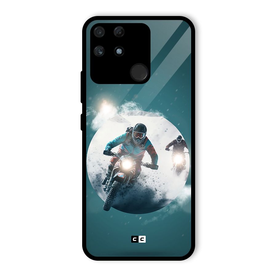 Sky Biker Glass Back Case for Realme Narzo 50A