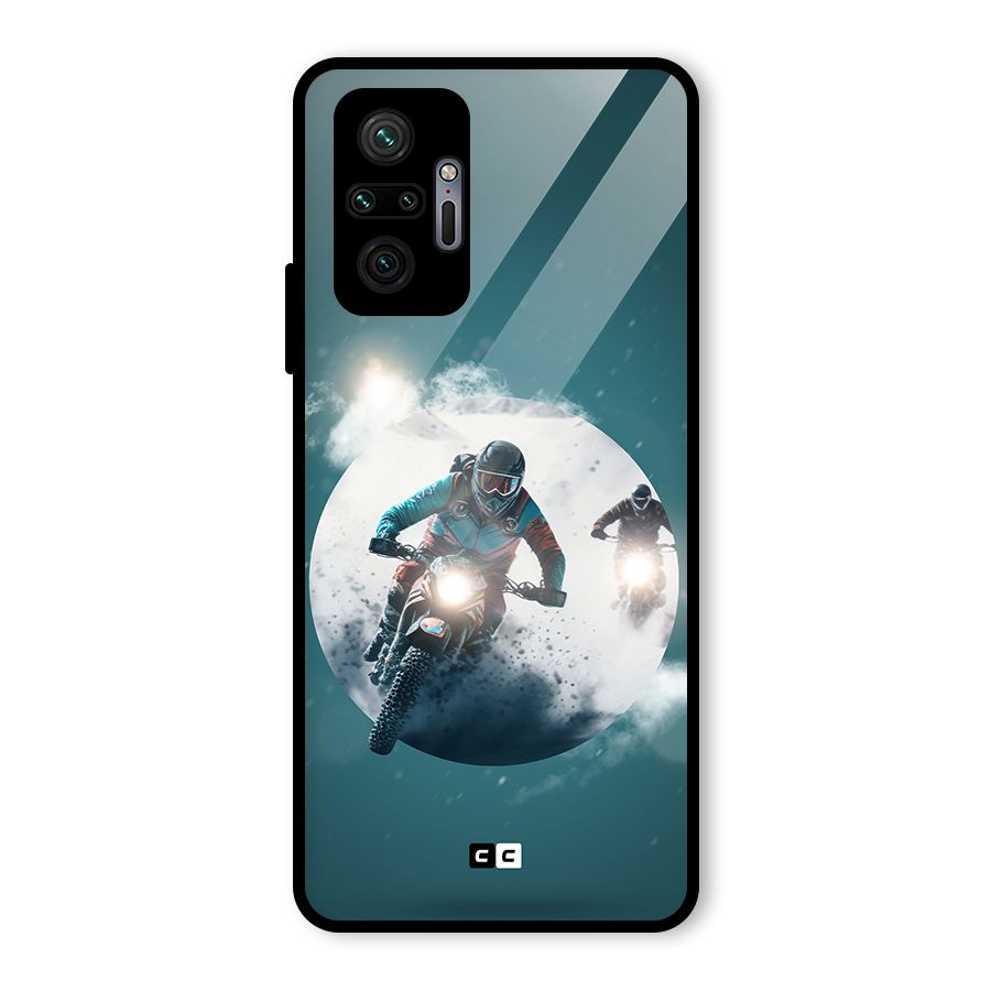 Sky Biker Glass Back Case for Redmi Note 10 Pro Max
