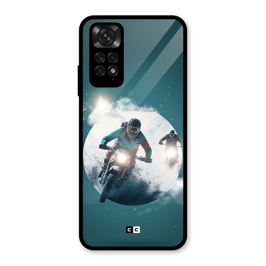 Sky Biker Glass Back Case for Redmi Note 11