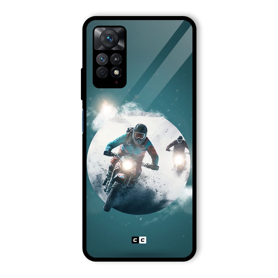 Sky Biker Glass Back Case for Redmi Note 11 Pro