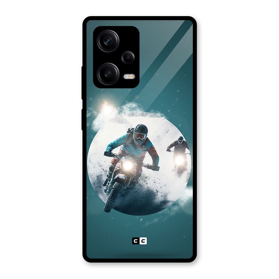 Sky Biker Glass Back Case for Redmi Note 12 Pro