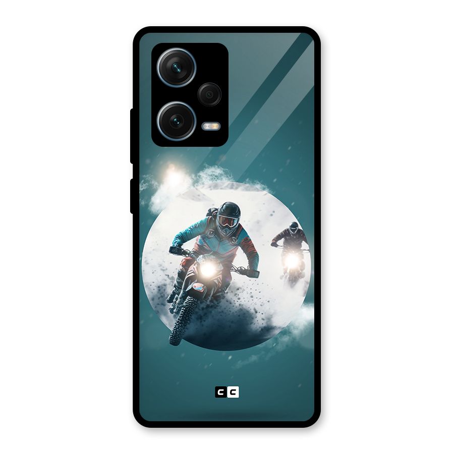 Sky Biker Glass Back Case for Redmi Note 12 Pro Plus 5G