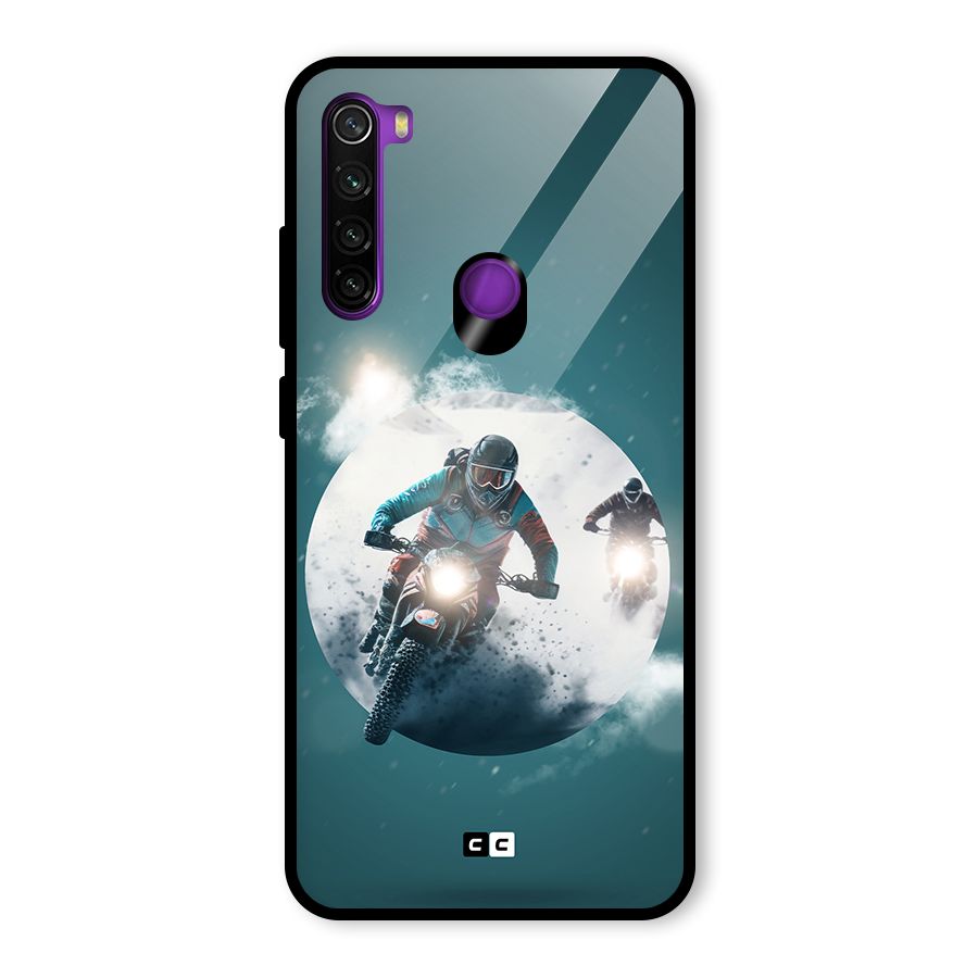 Sky Biker Glass Back Case for Redmi Note 8