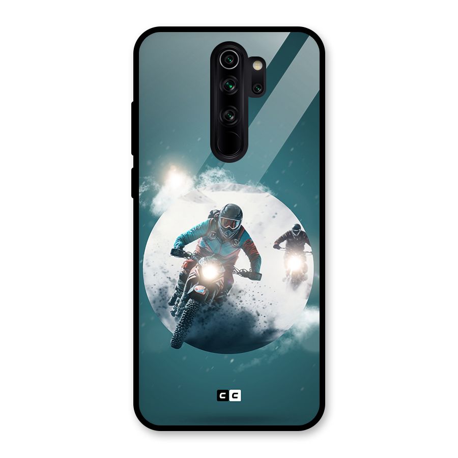 Sky Biker Glass Back Case for Redmi Note 8 Pro