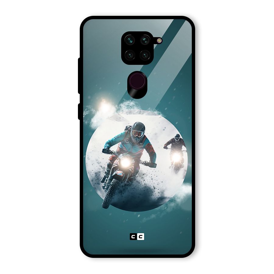 Sky Biker Glass Back Case for Redmi Note 9