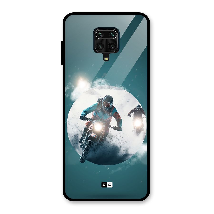 Sky Biker Glass Back Case for Redmi Note 9 Pro