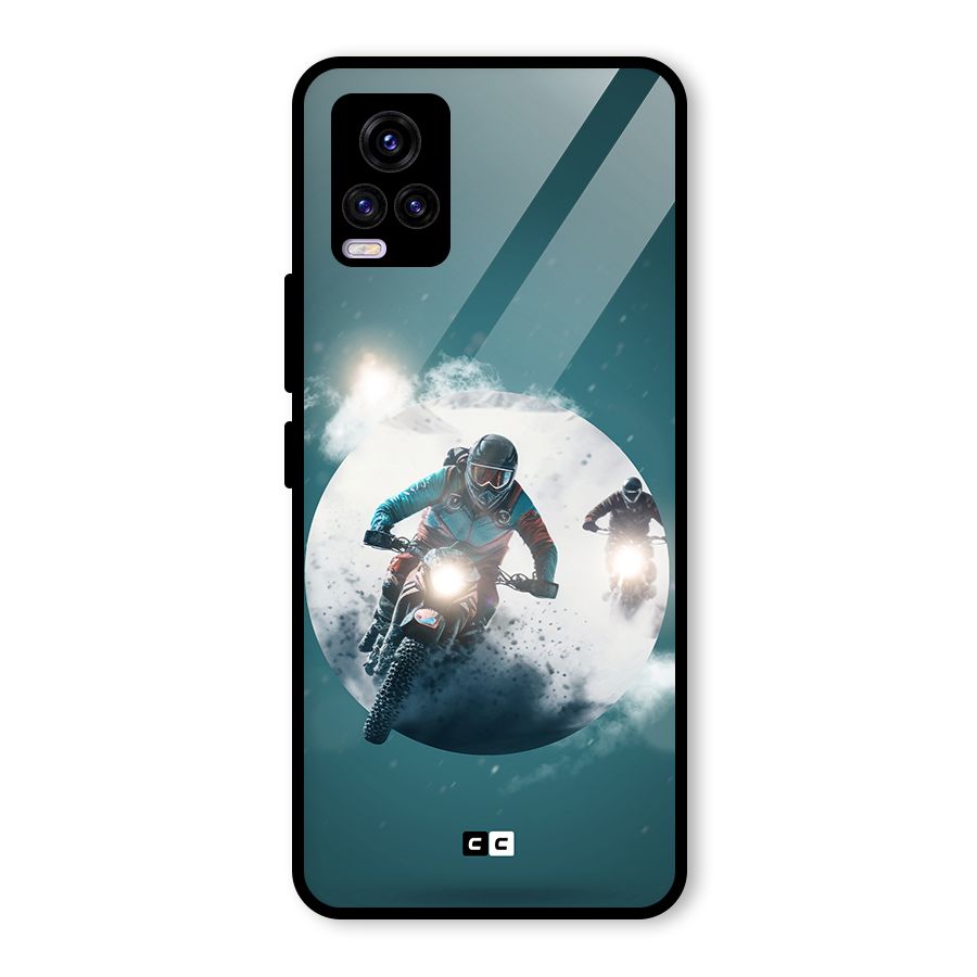 Sky Biker Glass Back Case for Vivo V20
