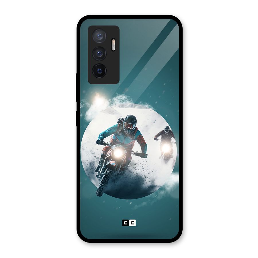 Sky Biker Glass Back Case for Vivo V23e