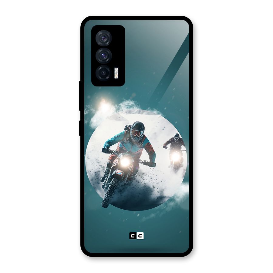 Sky Biker Glass Back Case for Vivo iQOO 7 5G