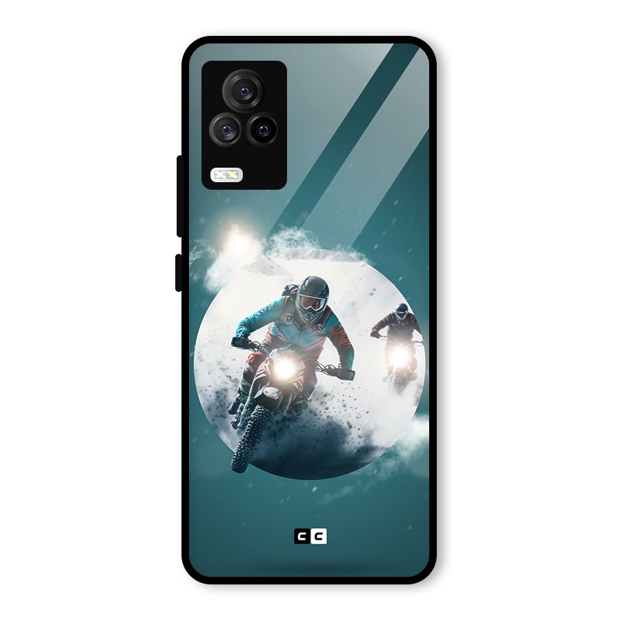 Sky Biker Glass Back Case for Vivo iQOO 7 Legend 5G