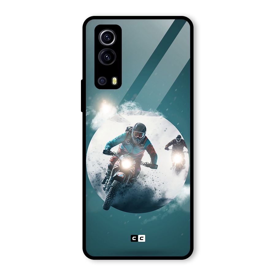 Sky Biker Glass Back Case for Vivo iQOO Z3
