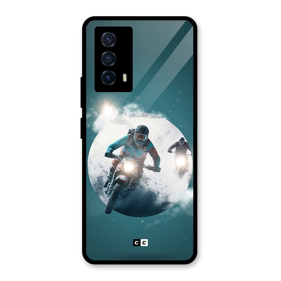 Sky Biker Glass Back Case for Vivo iQOO Z5
