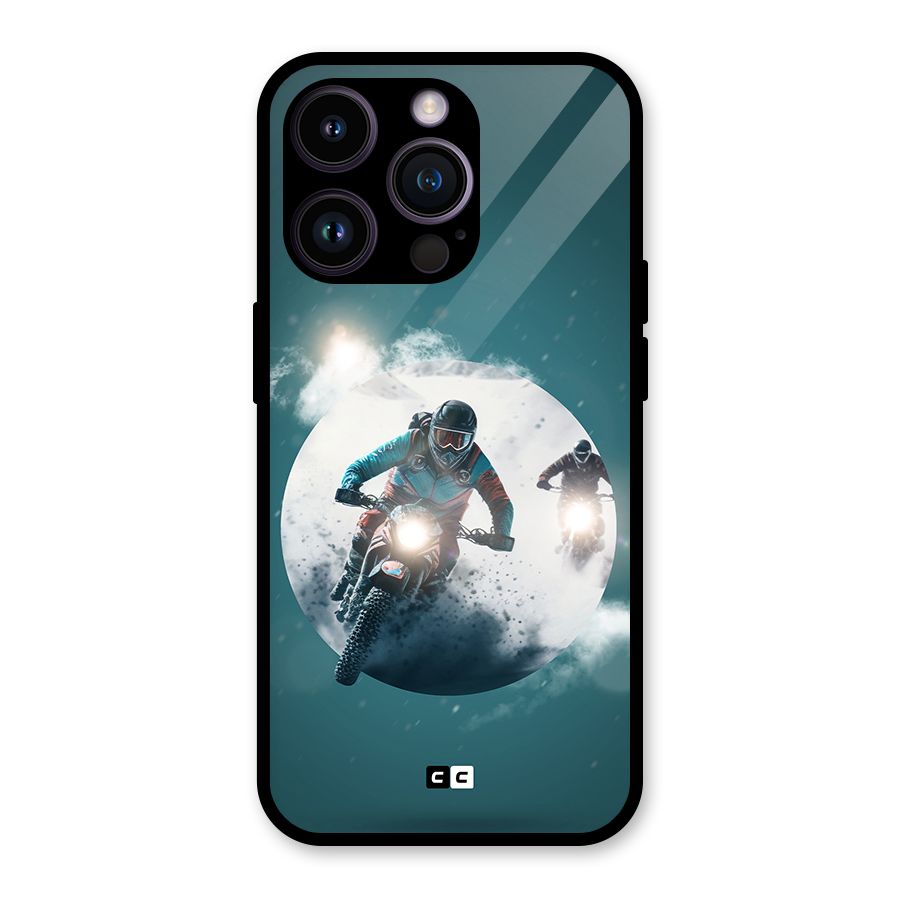 Sky Biker Glass Back Case for iPhone 14 Pro
