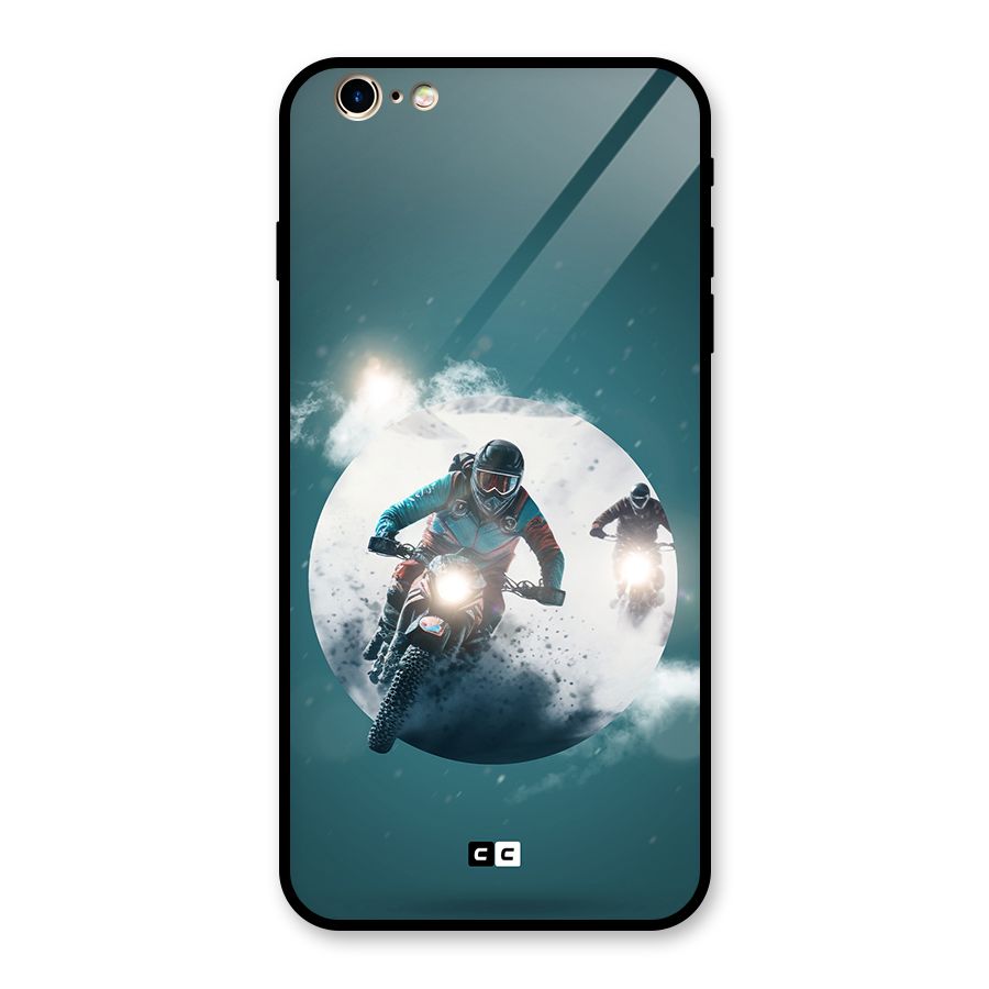 Sky Biker Glass Back Case for iPhone 6 Plus 6S Plus