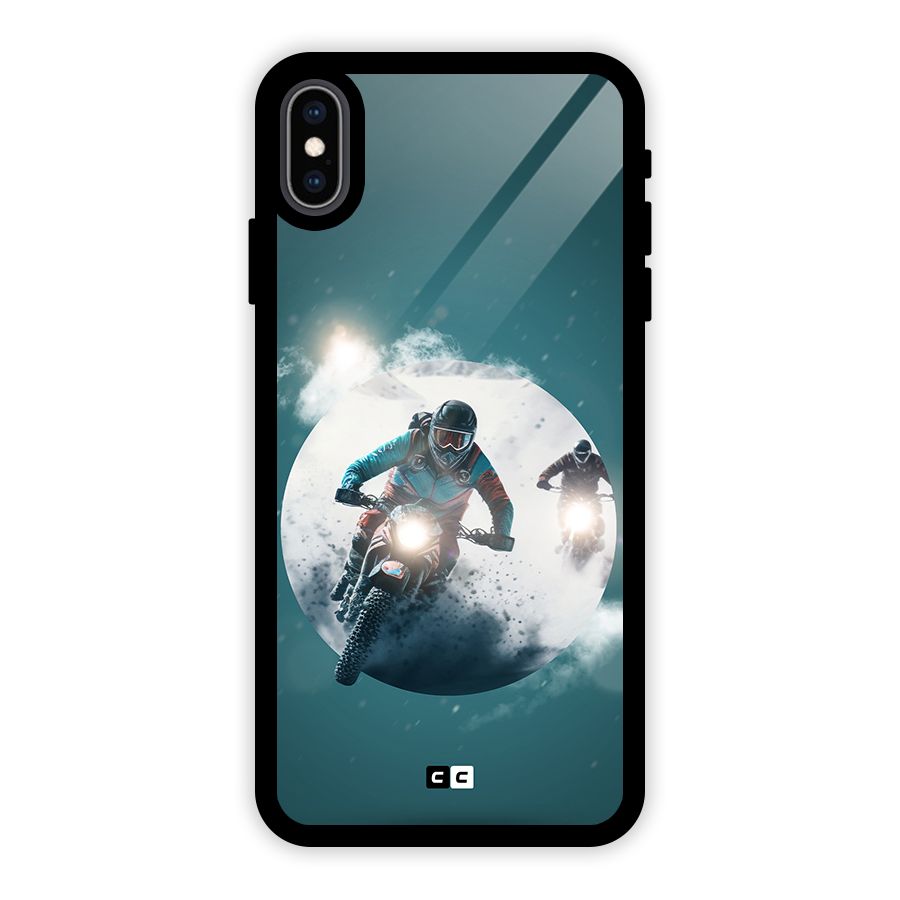 Sky Biker Glass Back Case for iPhone XS Max