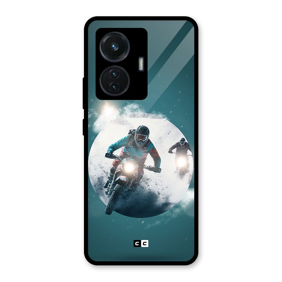 Sky Biker Glass Back Case for iQOO Z6 44W