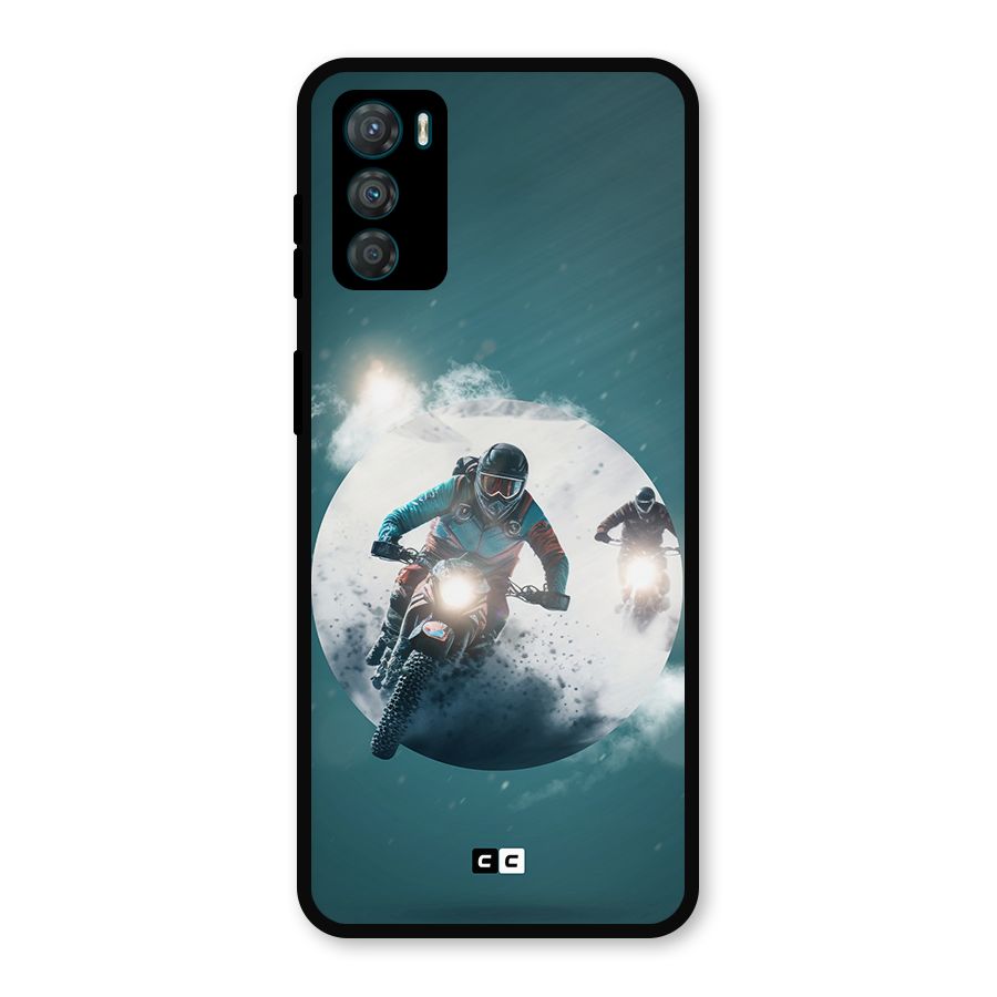 Sky Biker Metal Back Case for Moto G42