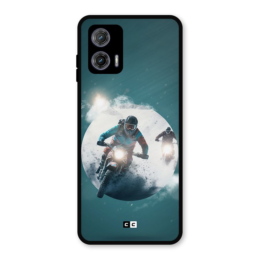 Sky Biker Metal Back Case for Moto G73