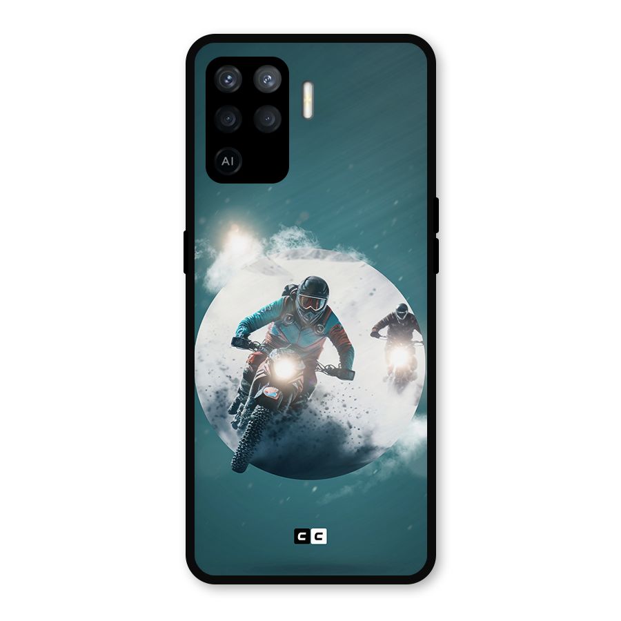 Sky Biker Metal Back Case for Oppo F19 Pro
