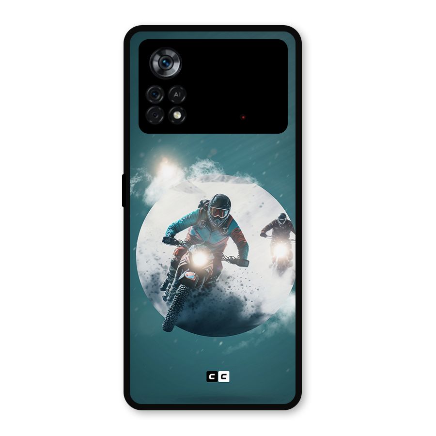 Sky Biker Metal Back Case for Poco X4 Pro 5G