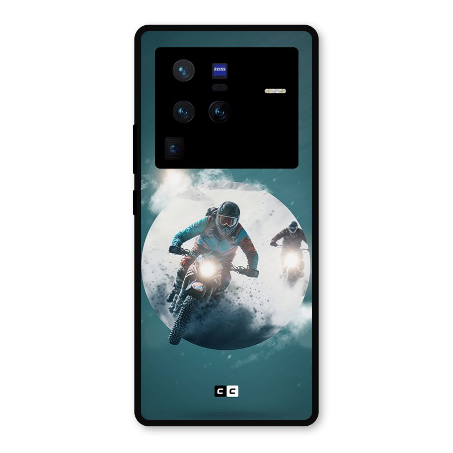Sky Biker Metal Back Case for Vivo X80 Pro