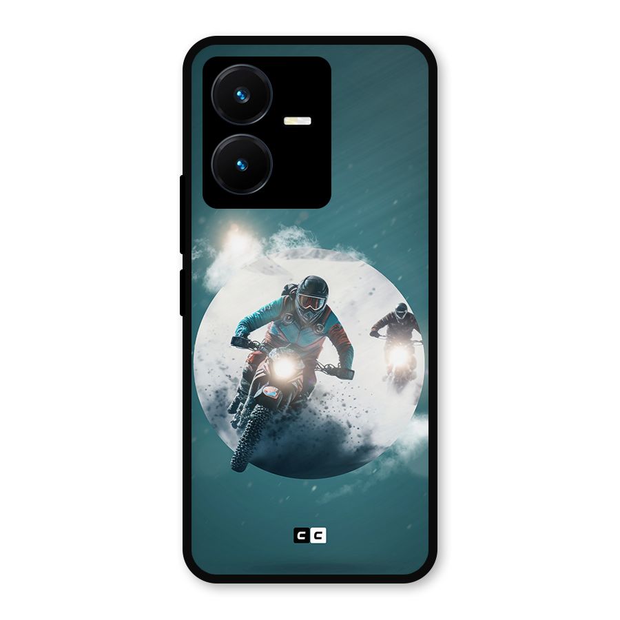 Sky Biker Metal Back Case for Vivo Y22