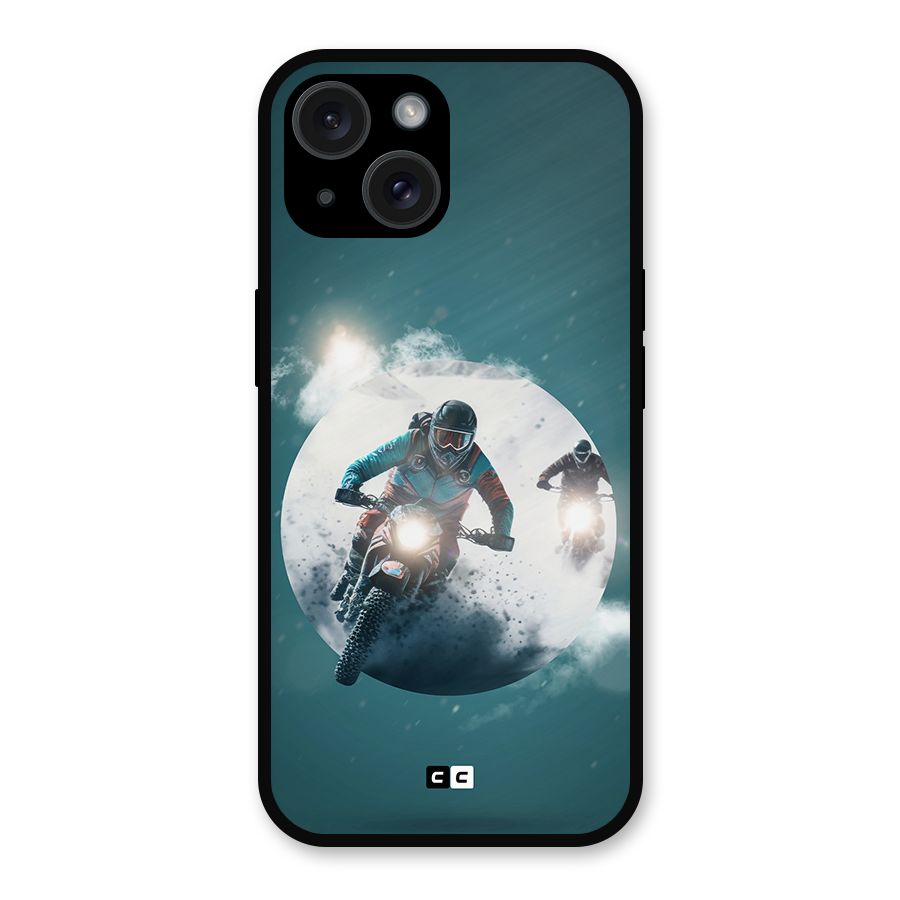 Sky Biker Metal Back Case for iPhone 15