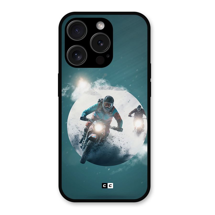 Sky Biker Metal Back Case for iPhone 15 Pro
