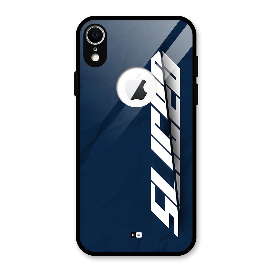 Sliced Now Glass Back Case for iPhone XR Logo Cut