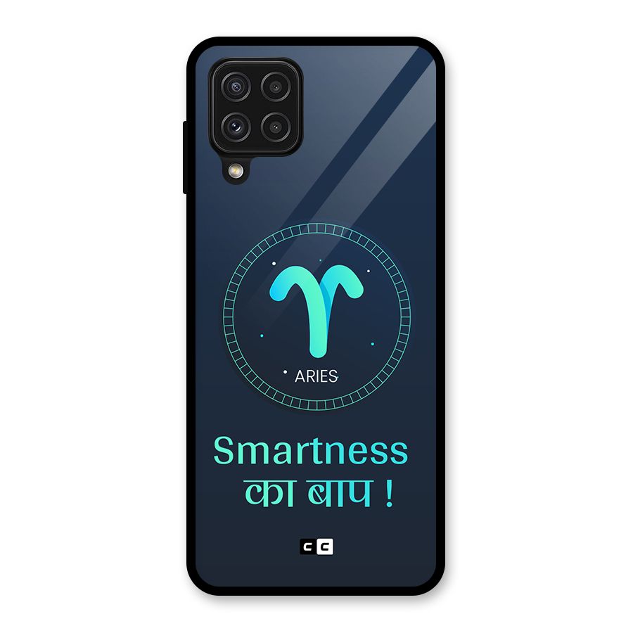 Smart Aries Glass Back Case for Galaxy A22 4G