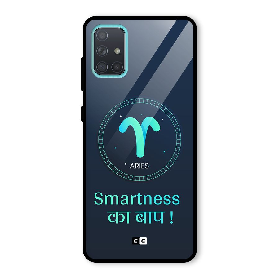 Smart Aries Glass Back Case for Galaxy A71
