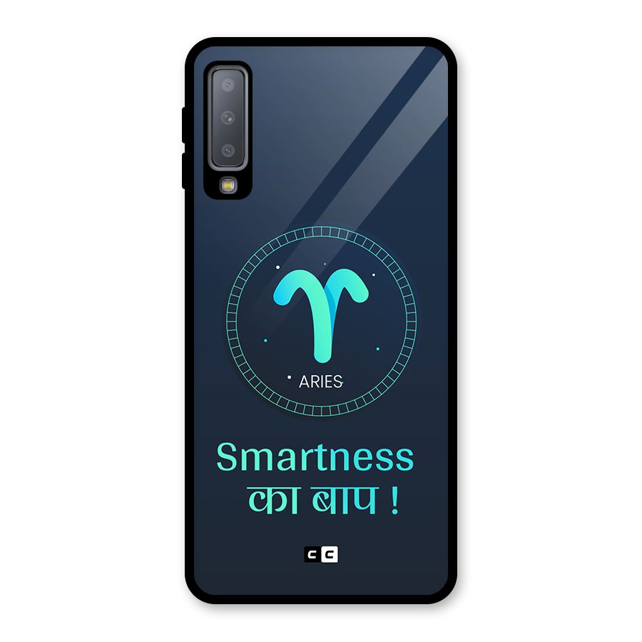 Smart Aries Glass Back Case for Galaxy A7 (2018)
