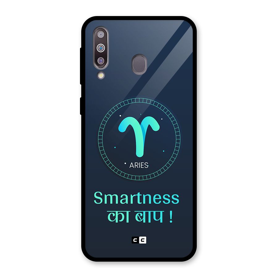 Smart Aries Glass Back Case for Galaxy M30