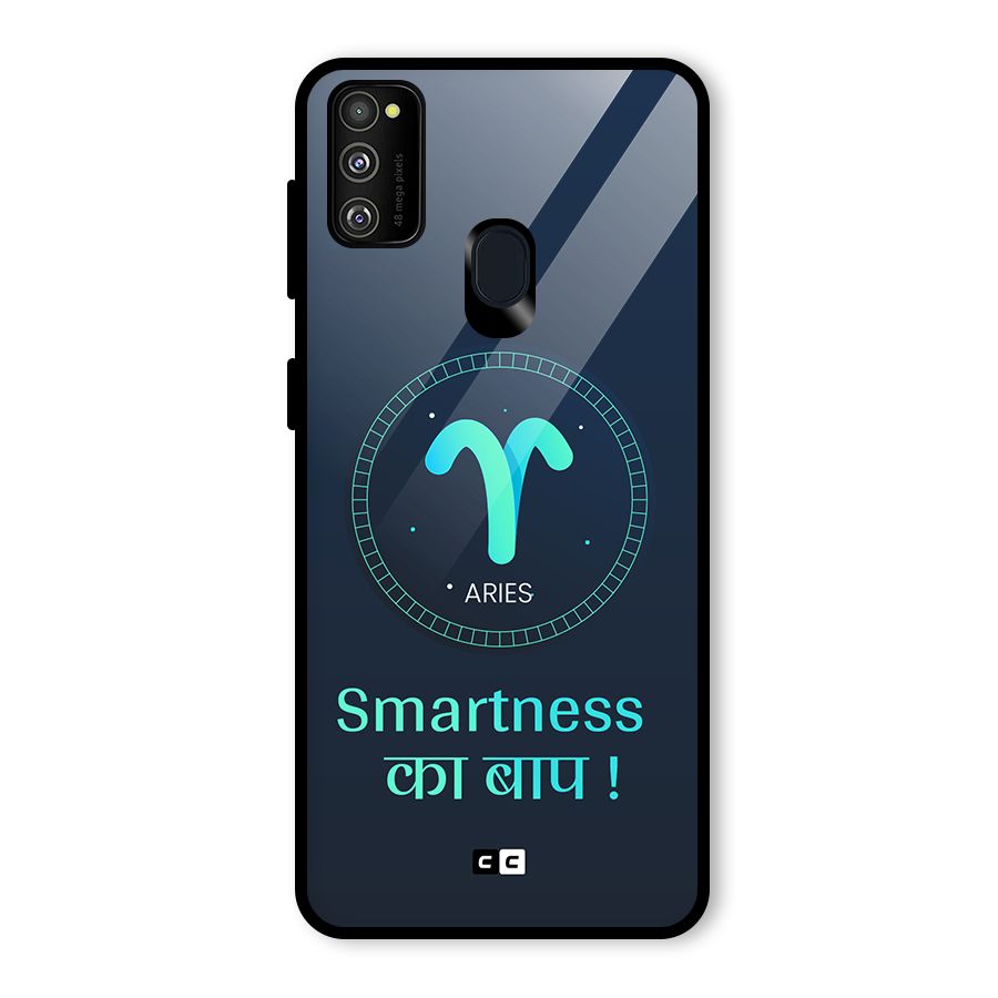 Smart Aries Glass Back Case for Galaxy M30s