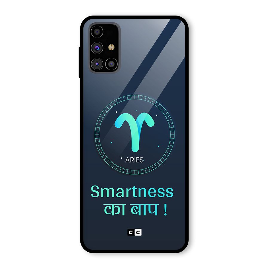 Smart Aries Glass Back Case for Galaxy M31s