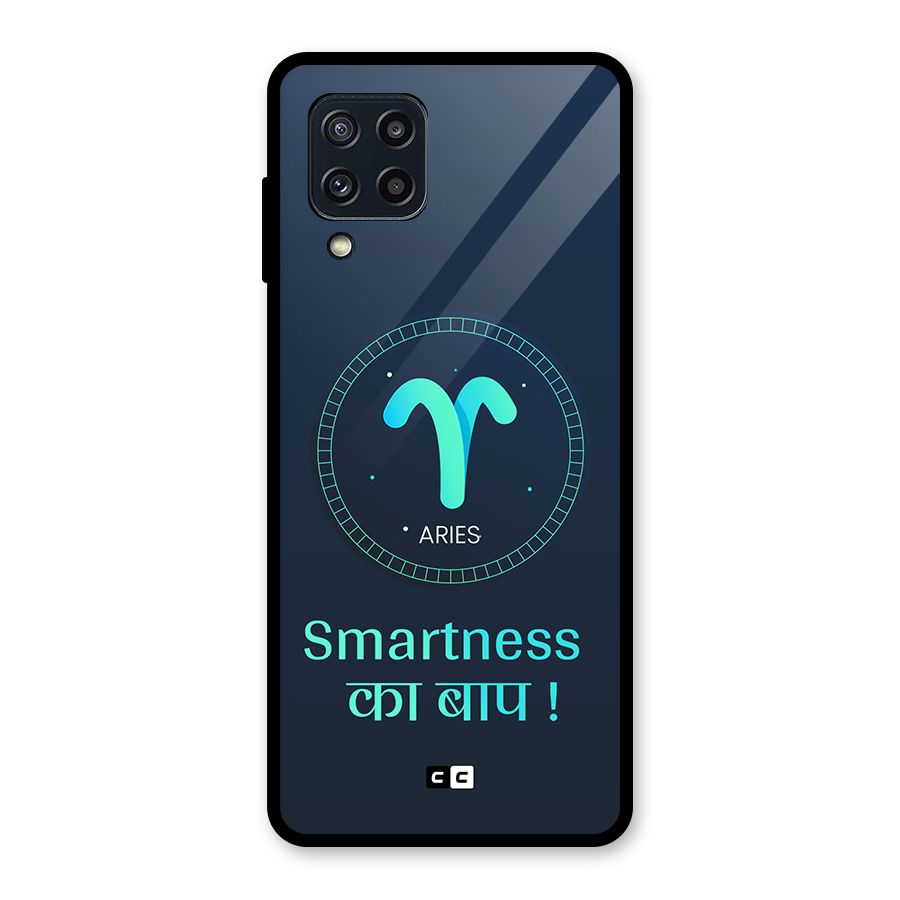 Smart Aries Glass Back Case for Galaxy M32