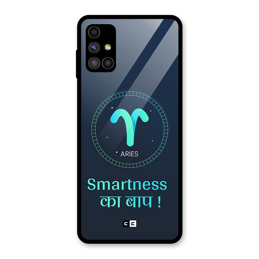 Smart Aries Glass Back Case for Galaxy M51