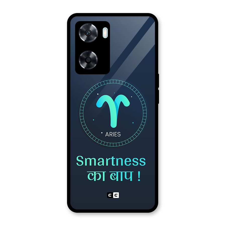 Smart Aries Glass Back Case for Oppo A77s
