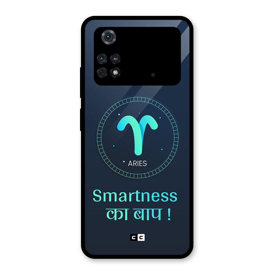 Smart Aries Glass Back Case for Poco M4 Pro 4G