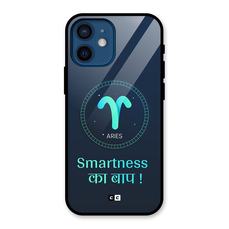 Smart Aries Glass Back Case for iPhone 12 Mini