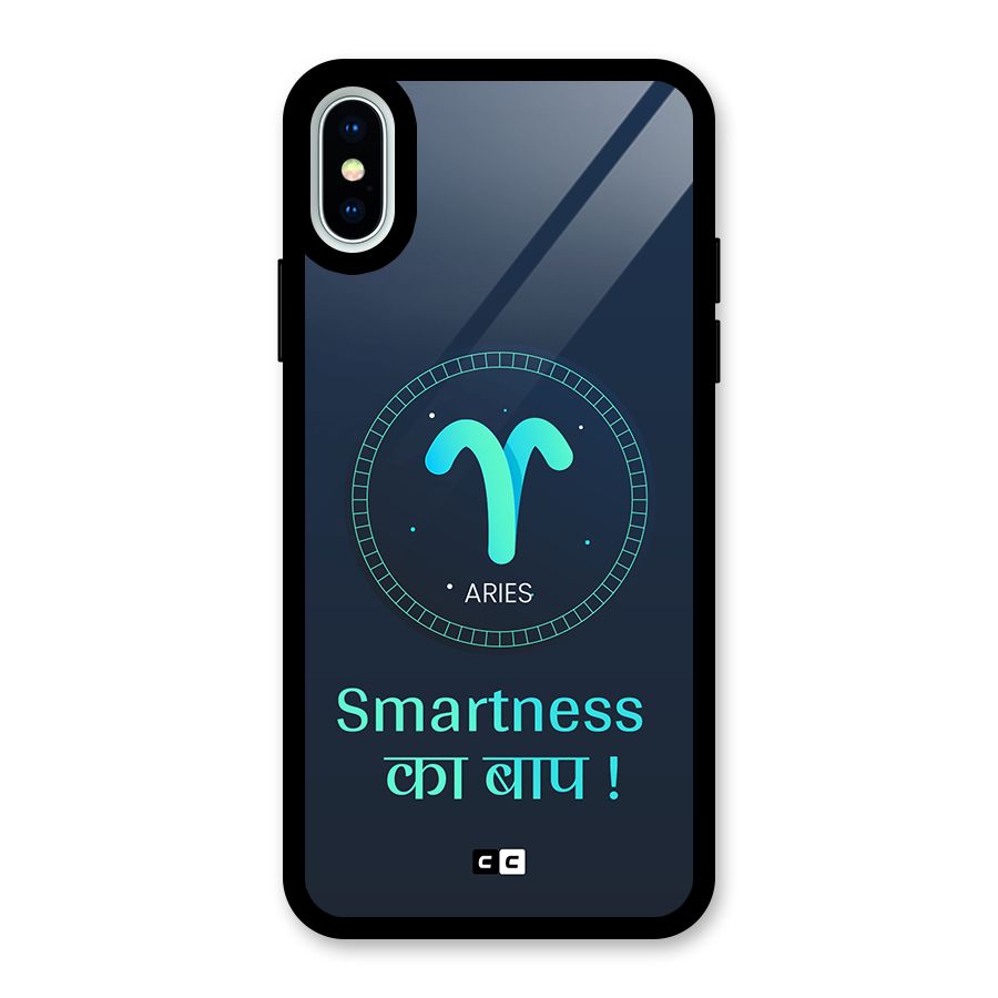 Smart Aries Glass Back Case for iPhone XS