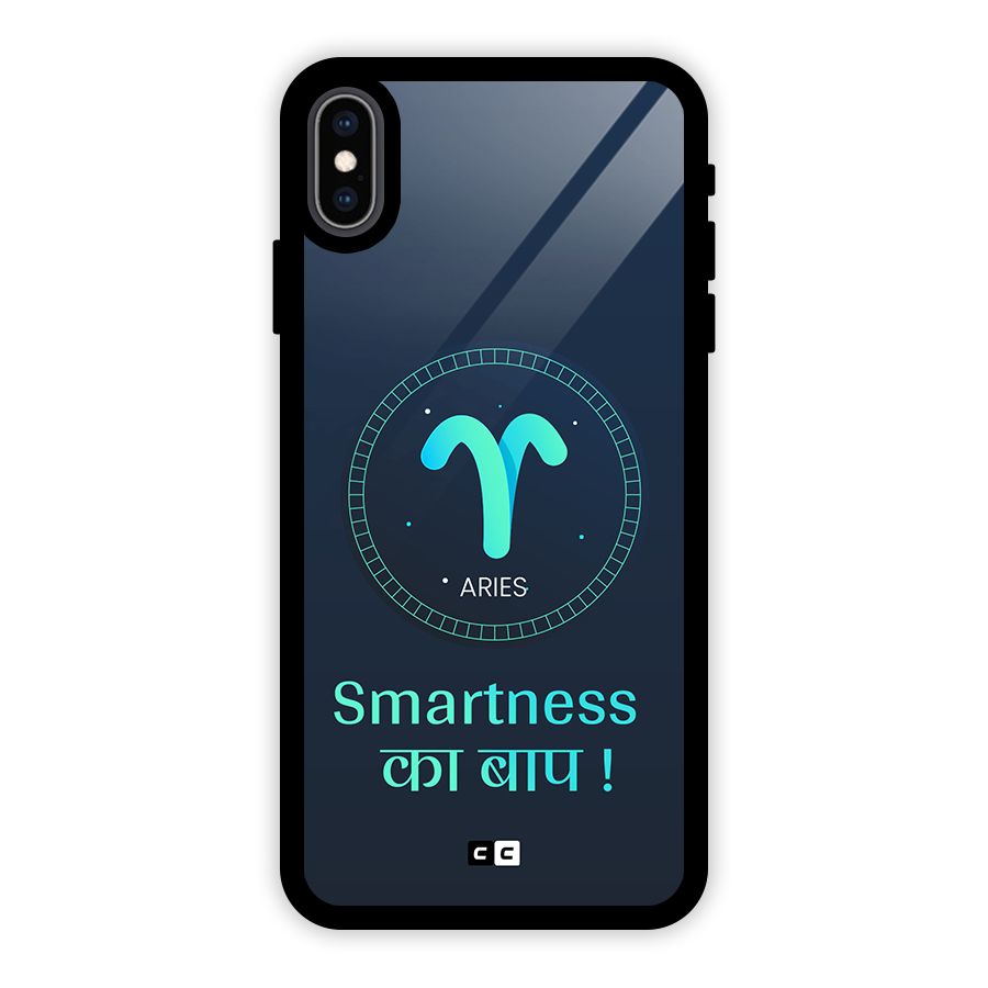Smart Aries Glass Back Case for iPhone XS Max