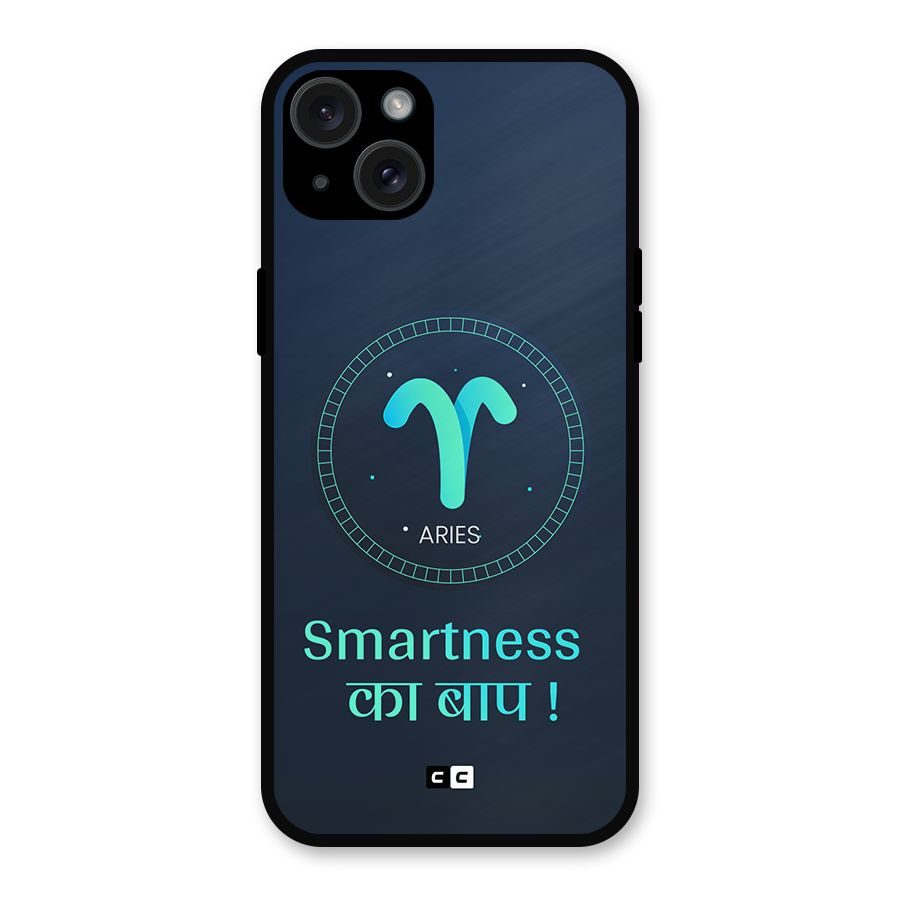 Smart Aries Metal Back Case for iPhone 15 Plus